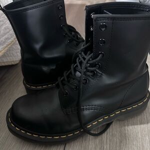 Doc Martin Black Leather Lace-Up Boots